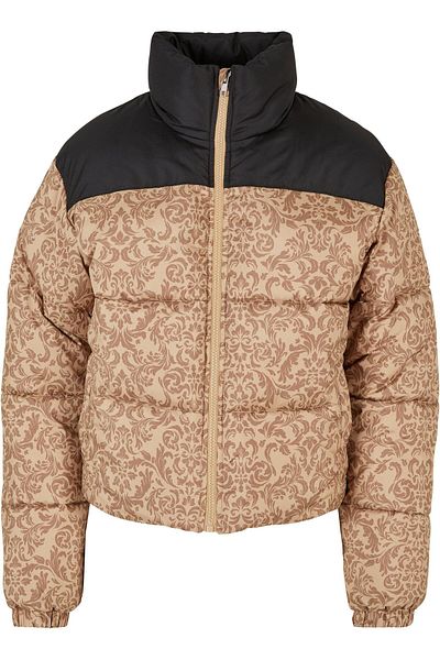 Urban Classics Damen Ladies Aop Retro Puffer Jacket