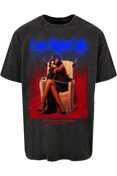 Upscale by Mister Tee Herren Late Night Calls Acid Heavy Oversize Tee