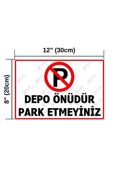 Hayg Equipment Parking Not Permitted in the Warehouse Front Warning Sign - Uv Printed Aluminum Sign 20X30 cm
