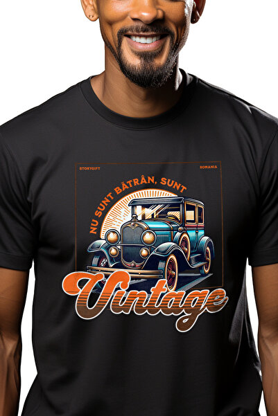 StoryGift Romania Tricou Barbati Nu Sunt Batran Sunt Vintige Masina Clasica C...