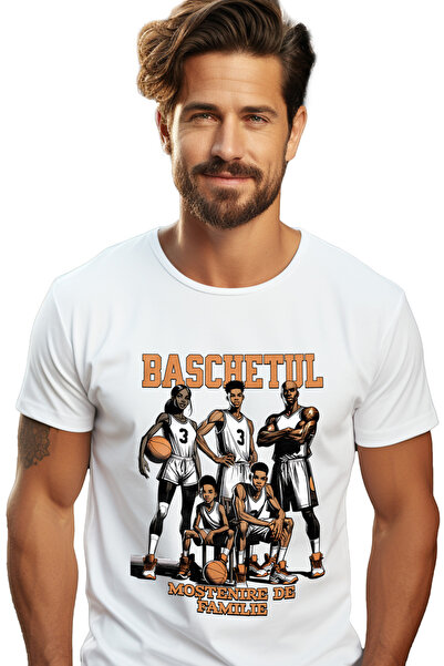 StoryGift Romania Tricou Barbati Echipa De Baschet, Iubitorii De Baschet Text...