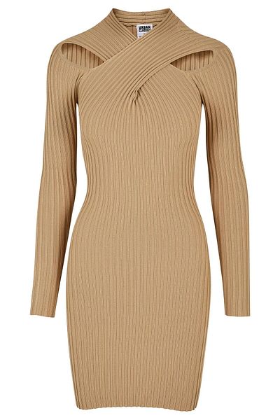 Urban Classics Damen Ladies Crossed Rib Knit Dress