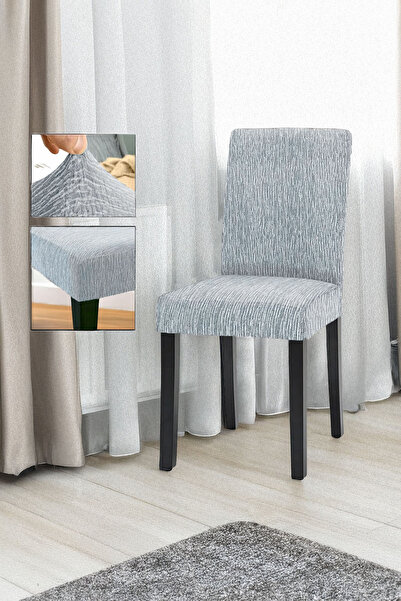 zilale Sandalye Örtüsü Jakarlı Esnek Ve Lastikli sandalye kılıfı 1 adet