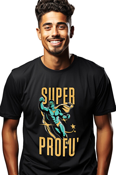 StoryGift Romania Tricou Barbati Super Profu' Super Erou In Educatie Scoala C...