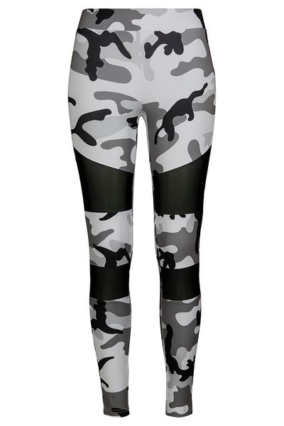 Urban Classics Damen Ladies Camo Tech Mesh Leggings