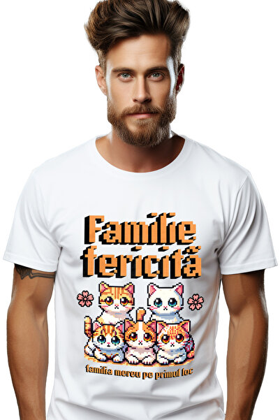 StoryGift Romania Tricou Barbati Familie Fericita. Familia Intotdeauna #1 Cu ...
