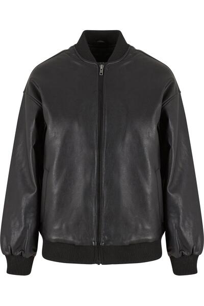 Urban Classics Damen Bomberjacke aus Kunstleder