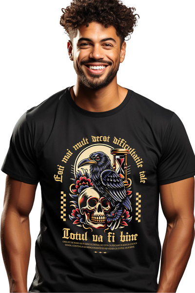 StoryGift Romania Ανδρικό T-Shirt Όλα θα πάνε καλά - Είσαι περισσότερος από τ...
