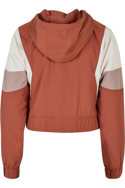 Urban Classics Damen Ladies Short 3-tone Crinkle Jacket