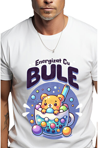 StoryGift Romania Tricou Barbati Energizat Cu Bule Animal Mic Urs In Cana Cu ...