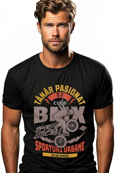 StoryGift Romania Tricou Barbati Om Pe Bmx Sport Extrem Adrenalina Motivation...