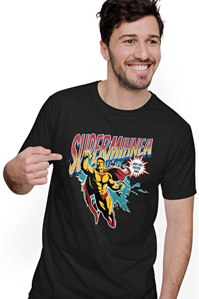 StoryGift Romania Tricou Barbati Super Mihnea, Supererou Sunt Aici Pentru Tin...