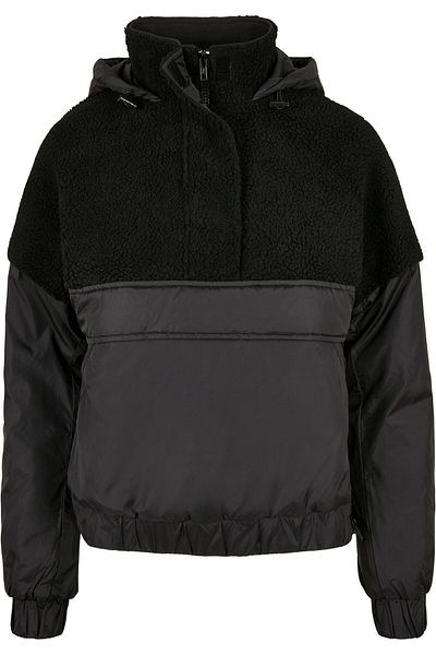 Urban Classics Damen Ladies Sherpa Mix Pull Over Jacket