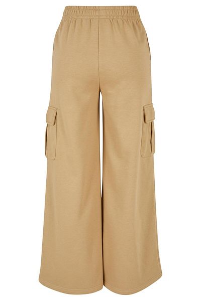 Urban Classics Damen Cargo-Terry-Hose mit hohem Bund und weitem Bein