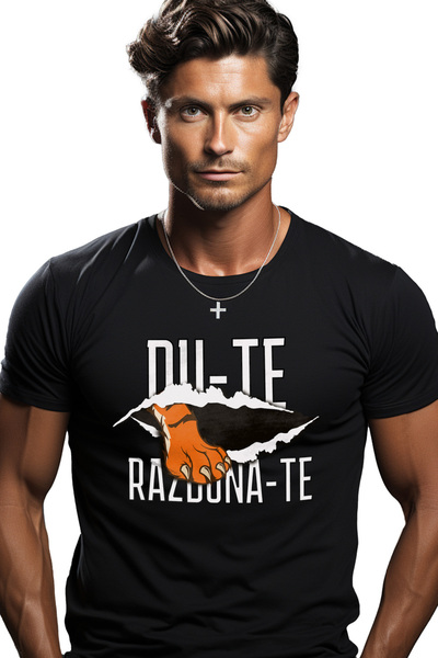 StoryGift Romania Men's T-Shirt Tiger Paw Tear Sheet Go Get Revenge Motivatio...