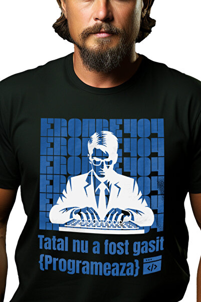 StoryGift Romania Tricou Barbati Tata-programator It Iubitorii De Calculatoar...