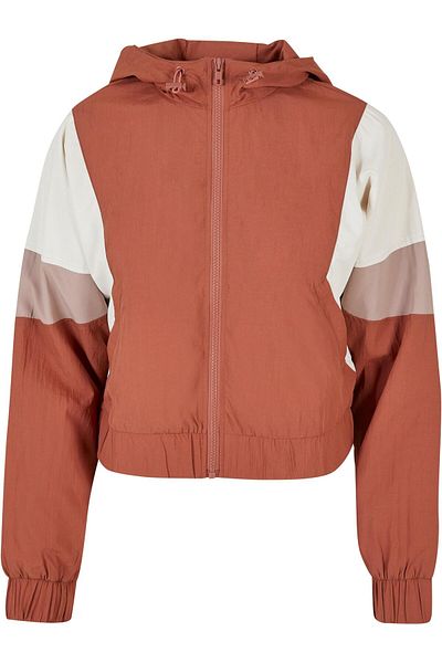 Urban Classics Damen Ladies Short 3-tone Crinkle Jacket