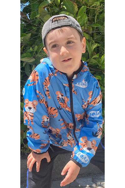 ÖNDER MODA Boy's Lined Water and Windproof Hooded Raincoat