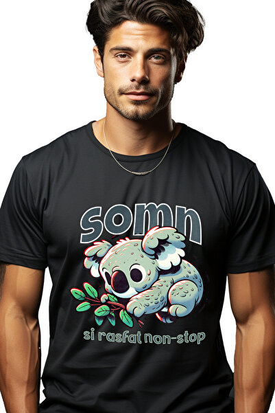 StoryGift Romania Tricou Barbati Koala Somn Si Rasfat Non Stop, Relaxare, Urs...