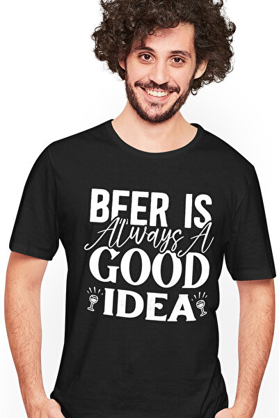 StoryGift Romania Tricou bărbătesc cu mesajul în engleză „berea este întotdea...
