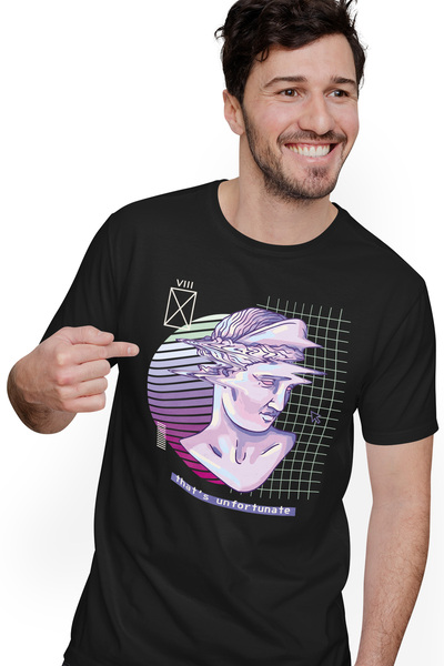 StoryGift Romania Tricou Barbati Personalizat Statuie Abstracta Cu Mesajul In...