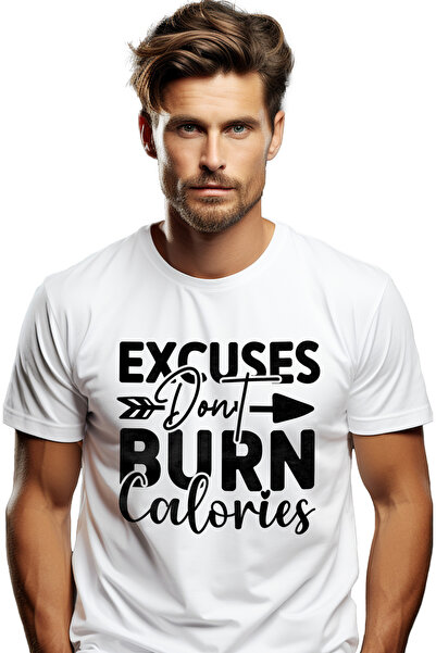 StoryGift Romania Tricou Barbati Cu Mesajul In Engleza "excuses Don't Burn Ca...