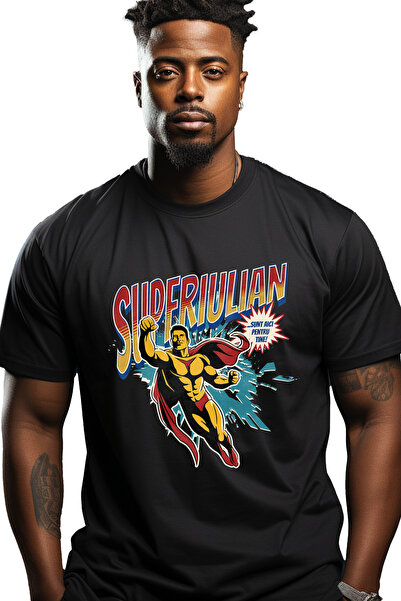 StoryGift Romania Tricou Barbati Super Iulian, Supererou Sunt Aici Pentru Tin...