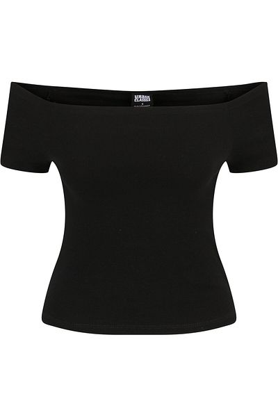 Urban Classics Damen Ladies Off Shoulder Rib Tee 2-pack