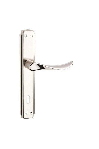 KAİZEN Leaf Nickel Satin Door Handle - Room Design