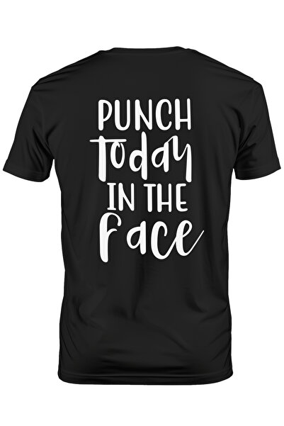 StoryGift Romania Tricou Barbati Cu Mesajul "punch Today In The Face" - Da-i ...