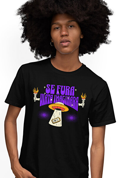 StoryGift Romania Tricou Barbati Se Fura Viata Imaginara Extraterestru Telefo...