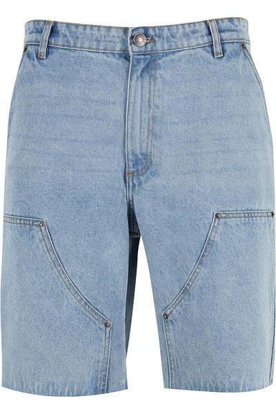 Urban Classics Jeansshorts mit offenem Saum und zwei Knien