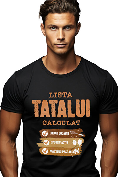 StoryGift Romania Tricou Barbati Tata-lista Bucatar, Iubitor De Gatit Familie...