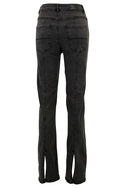 Urban Classics Damen Ladies High Waist Straight Slit Denim Pants