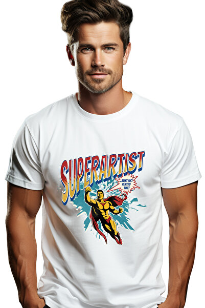 StoryGift Romania Tricou Barbati Super Artist Super Erou, Sunt Aici Pentru Ti...