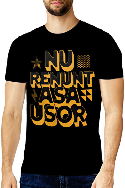 StoryGift Romania Tricou Barbati Nu Renunt Asa Usor, Motivational, Gym, Fii P...