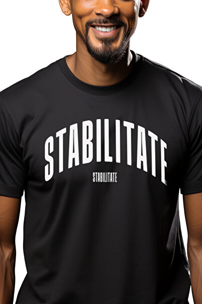 StoryGift Romania Tricou Barbati Cuvantul Stabilitate, Motivational, Self Hel...