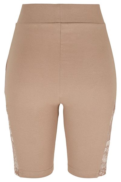 Urban Classics Damen Ladies High Waist Lace Inset Cycle Shorts