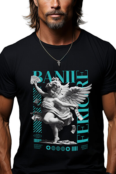 StoryGift Romania Tricou Barbati Inger - Banii, Fericire, Energie Pozitiva Zi...