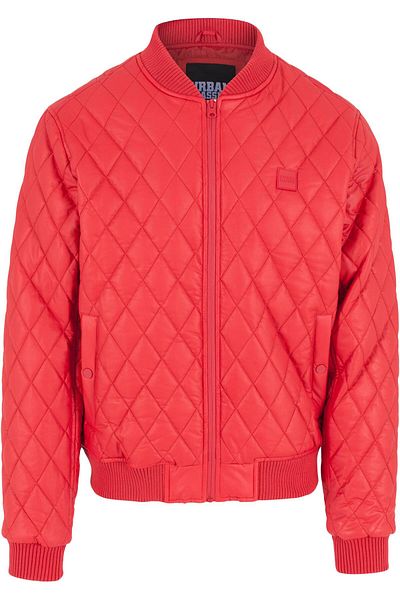 Urban Classics Herren Diamond Quilt Synthetic Leather Jacket