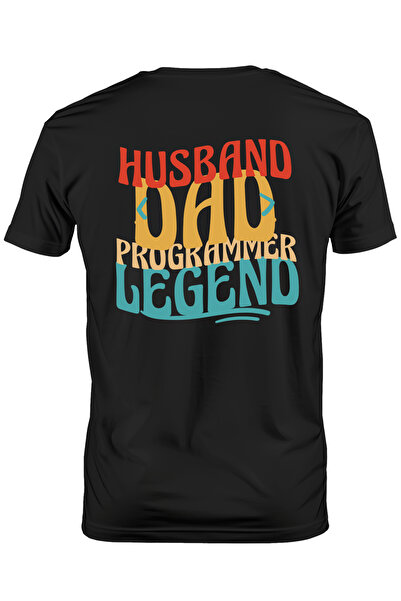 StoryGift Romania Tricou Barbati Cu Mesaj In Engleza Husband Dad Programmer L...