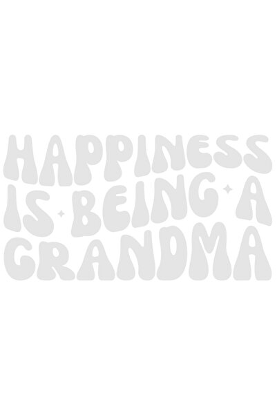 StoryGift Romania Sticker Adeziv 90CM Exterior cu text in limba engleza "Happiness is being a grandma" - fericir