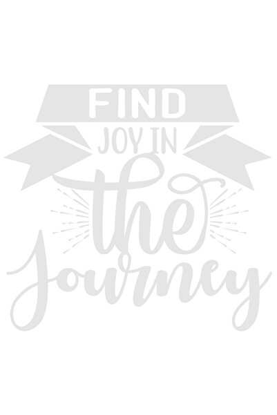 StoryGift Romania Sticker Exterior cu mesajul care te indeamna sa gasesti bucurie in calatorie , Vinyl Alb,