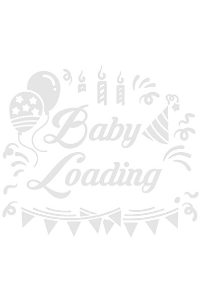 StoryGift Romania Sticker Eticheta 40CM Exterior cu textul in engleza "Baby loading" - bebelusul se incarca , Vi