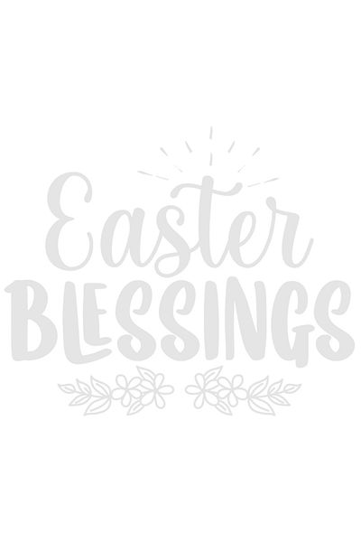 StoryGift Romania Sticker Eticheta 50CM Exterior cu textul "Easter blessings" - binecuvantari de Paste , Vinyl A