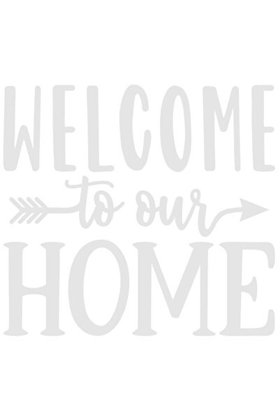 StoryGift Romania Sticker Autocolant 70CM Exterior cu mesaj de bun-venit in limba engleza - "Welcome to our home