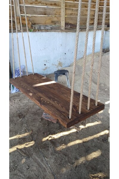 EL YAPIMI Lavande Ahşap Salıncak