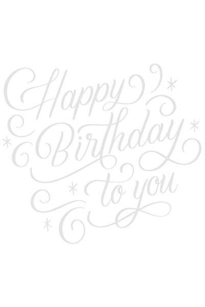StoryGift Romania Sticker Autocolant 30CM Exterior cu o urare in engleza "Happy birthday to you" - la multi ani