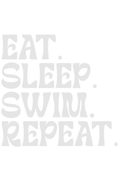 StoryGift Romania Sticker Autocolant 30CM Exterior cu textul "Eat. Sleep. Swi...