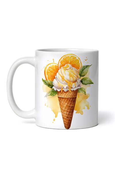 OEM Cană albă personalizată, înghețată de portocale, INOVATIX®. 330ml